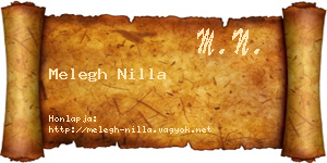 Melegh Nilla névjegykártya